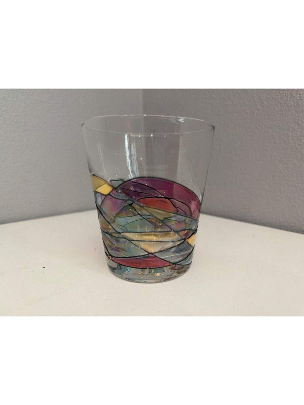 Cornet Barcelona Sagrada Double Old-Fashioned Whiskey Glass Handcrafted Artsy
